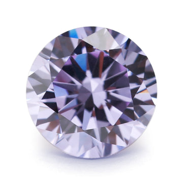 (Pack of 5) Round Simulated Lavender CZ